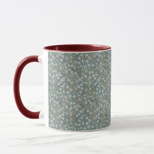 William Morris  Floral Pink Green Clover Mok (Links)