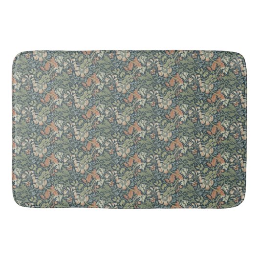 William Morris  Floral Pink Green Compton Badmat (Voorkant)