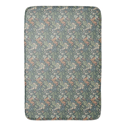 William Morris Floral Pink Green Compton Badmat (Voorkant Verticaal)