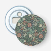 William Morris Floral Pink Green Compton Button Flesopener (Voorkant)