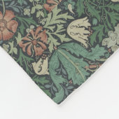 William Morris Floral Pink Green Compton Fleece Deken (Hoek)