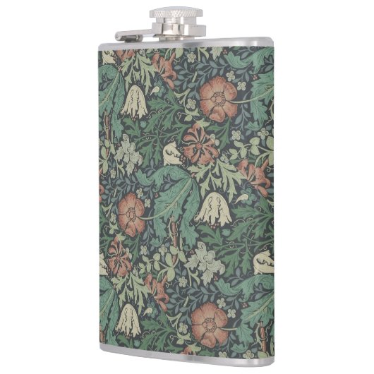 William Morris  Floral Pink Green Compton Heupfles (Links)