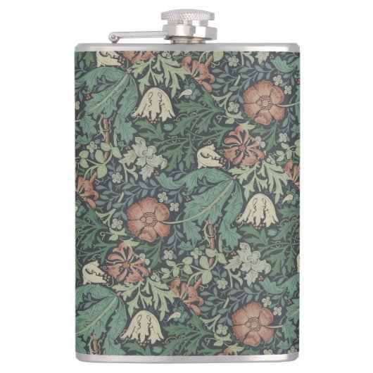 William Morris  Floral Pink Green Compton Heupfles (Voorkant)