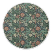 William Morris  Floral Pink Green Compton Keramische Knop (Voorkant)