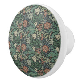 William Morris  Floral Pink Green Compton Keramische Knop