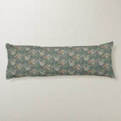 William Morris Floral Pink Green Compton Lichaamskussen (Achterkant)