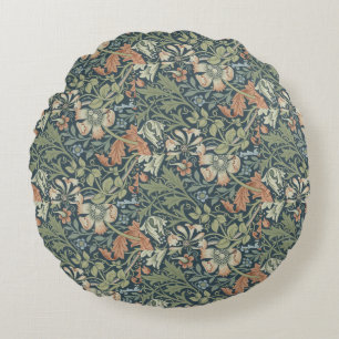 William Morris Floral Pink Green Compton Rond Kussen