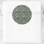 William Morris  Floral Pink Green Compton Ronde Sticker (Tas)