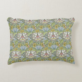 William Morris  Floral Pink Green Myrtle Accent Kussen