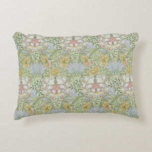 William Morris  Floral Pink Green Myrtle Accent Kussen
