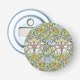 William Morris  Floral Pink Green Myrtle Button Flesopener