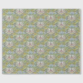 William Morris  Floral Pink Green Myrtle Cadeaupapier (Vlak)