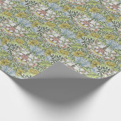 William Morris  Floral Pink Green Myrtle Cadeaupapier (Hoek)