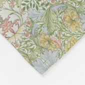 William Morris  Floral Pink Green Myrtle Fleece Deken (Hoek)
