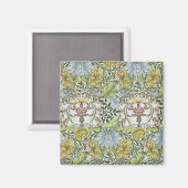 William Morris Floral Pink Green Myrtle Magneet (Voorkant / Achterkant)