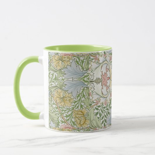 William Morris  Floral Pink Green Myrtle Mok (Links)
