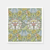 William Morris Floral Pink Green Myrtle Servet (Voorkant)