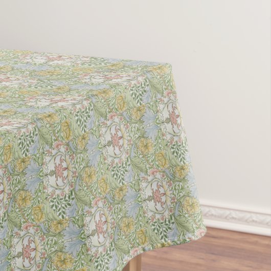 William Morris  Floral Pink Green Myrtle Tafelkleed (Voorbeeld)