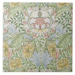 William Morris Floral Pink Green Myrtle Tegeltje