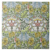 William Morris  Floral Pink Green Myrtle Tegeltje (Voorkant)
