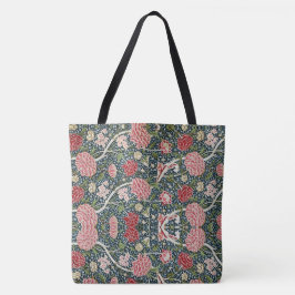 William Morris  Floral Pink Green Tote Bag