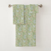 William Morris  Floral Pink Iris Bad Handdoek (Insitu)