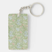 William Morris Floral Pink Iris Sleutelhanger (achterkant)