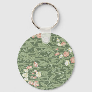 William Morris Floral Pink Sweat Pea Sleutelhanger