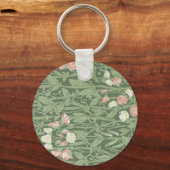 William Morris Floral Pink Sweat Pea Sleutelhanger (Voorkant)