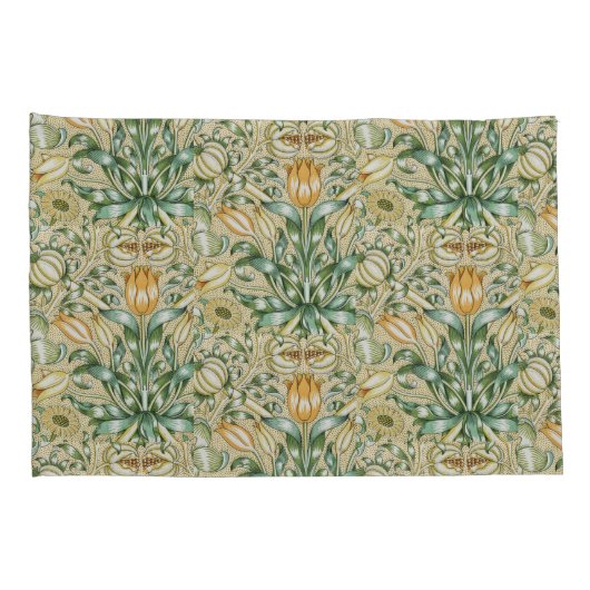 William Morris Floral Pomegranate Kussensloop (Achterkant-Rechts)