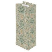 William Morris  Floral Pomegranate Wijn Cadeautas (Achterkant Gekanteld)