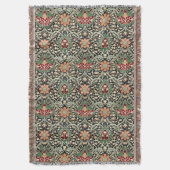  William Morris Floral Print Pattern Deken (Voorkant Verticaal)