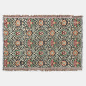  William Morris Floral Print Pattern Deken (Voorkant)