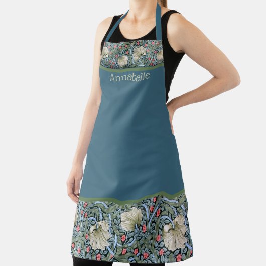 William Morris Floral Print Personalize Schort (Insitu)