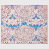 William Morris FLORAL ROZE EN BLAUW inpakpapier (Vlak)