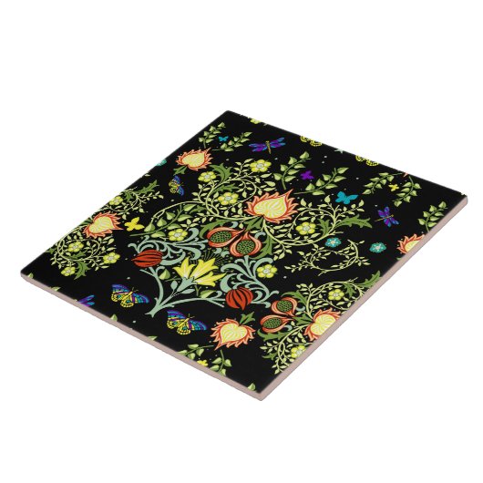 William Morris Floral Tegeltje (Zijkant)