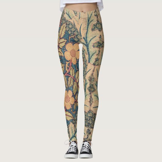 William Morris FLORAL TEXTIEL ONTWERP LEGGINGS (Voorkant)