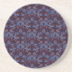 William Morris Floral Textile Embroidery Zandsteen Onderzetter