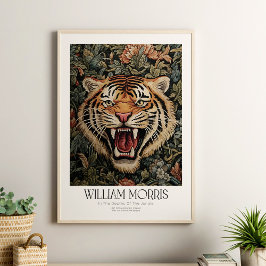 William Morris Floral Tiger Poster