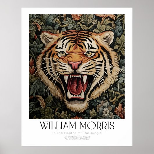 William Morris Floral Tiger Poster (Voorkant)