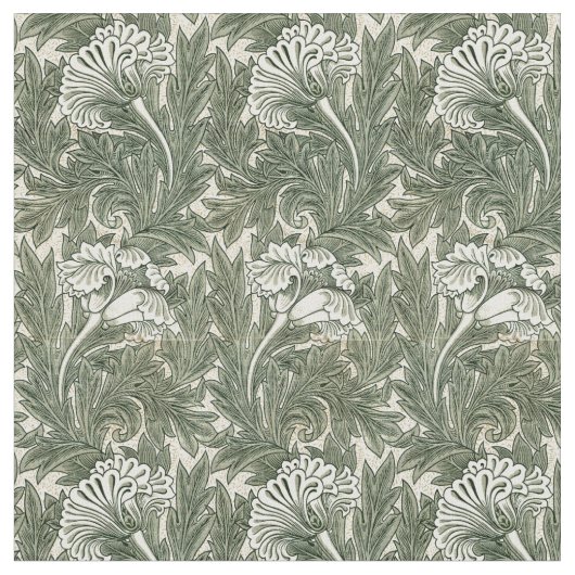 William Morris  Floral Tulip Pattern Stof (Close Up)