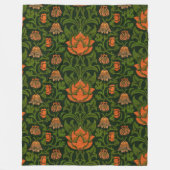 William Morris  Floral Violet en Columbine Fleece Deken (Voorkant)