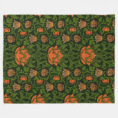 William Morris  Floral Violet en Columbine Fleece Deken (Voorkant (Horizontaal))
