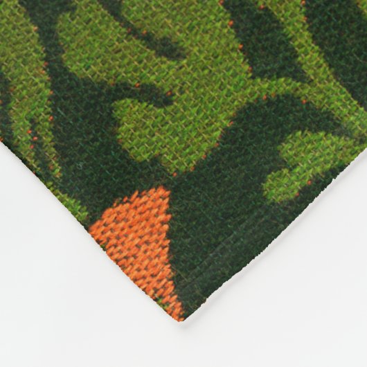 William Morris  Floral Violet en Columbine Fleece Deken (Hoek)