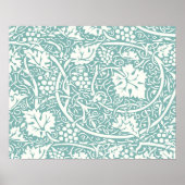 William Morris Floral Wallpaper Blauwgroen Poster (Voorkant)