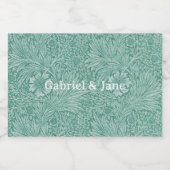 William Morris Floral Wallpaper Sparkling Wijnetiket (Enkel label)