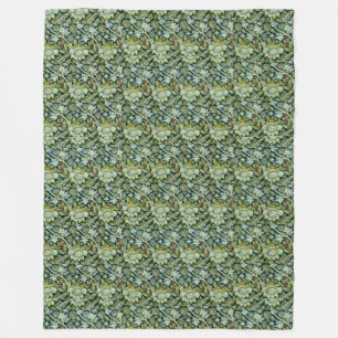 William Morris Floral Wey Pattern Fleece Deken