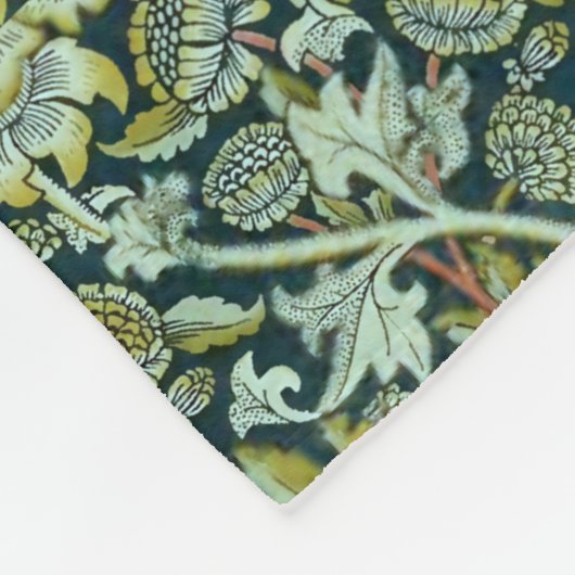  William Morris Floral Wey Pattern Fleece Deken (Hoek)