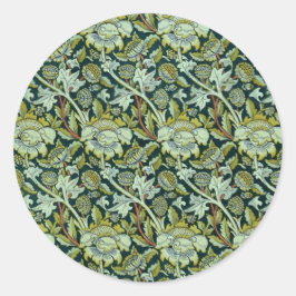 William Morris Floral Wey Pattern Ronde Sticker