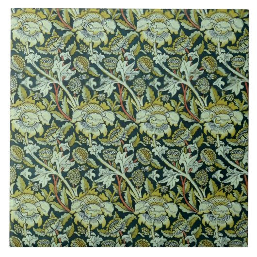 William Morris Floral Wey Pattern Tegeltje (Voorkant)